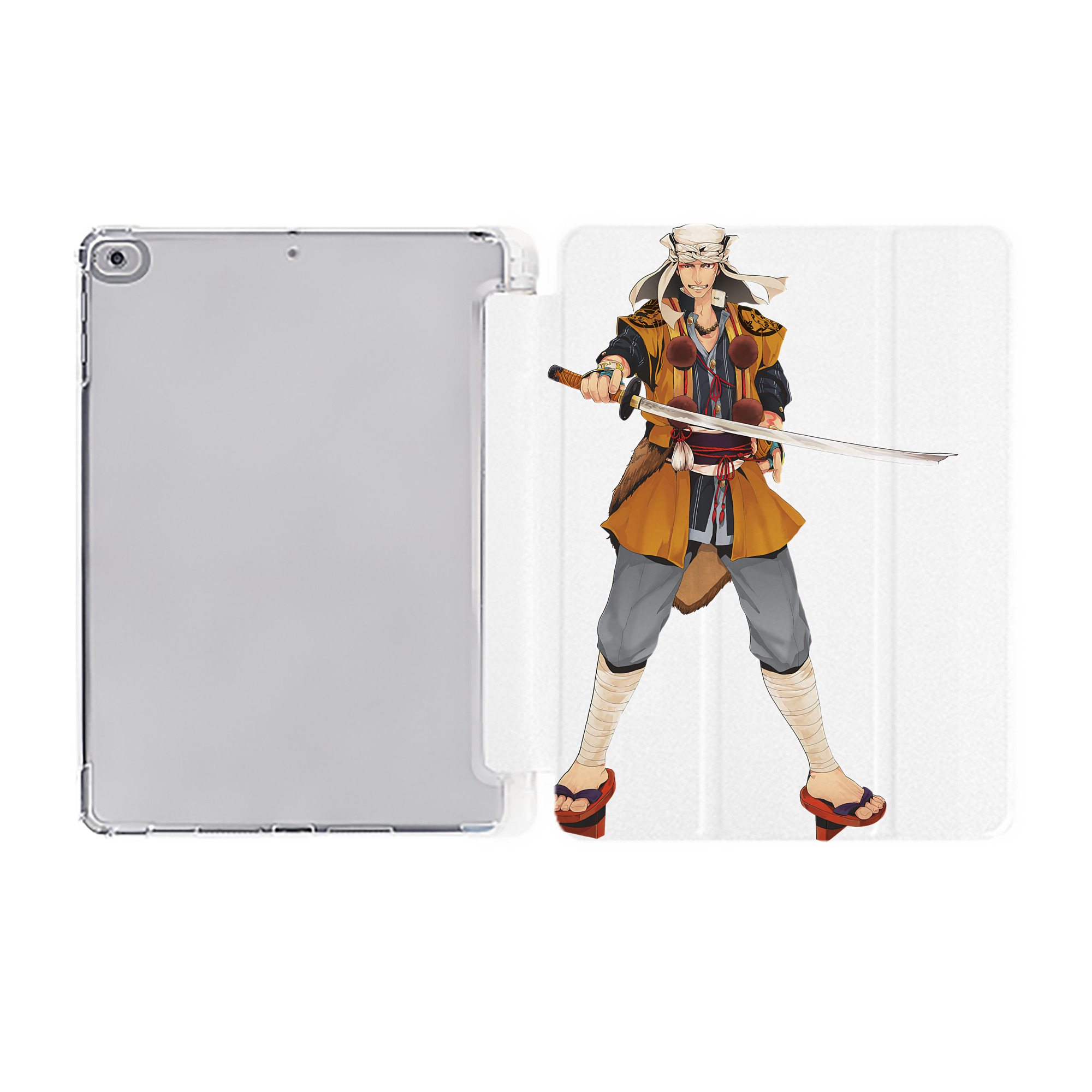 （画像用） 刀剣乱舞 Touken Ranbu IPad ケース ペン収納付き 三つ折りスタンド PUレザー×シリコン 対応機種9.5/10.5/10.9インチ